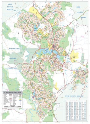 Canberra and Region Wall Map | Hema Maps - Maps | A247 Gear