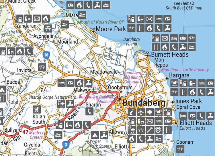 Central Coast Queensland Map | Hema Maps - Maps | A247 Gear