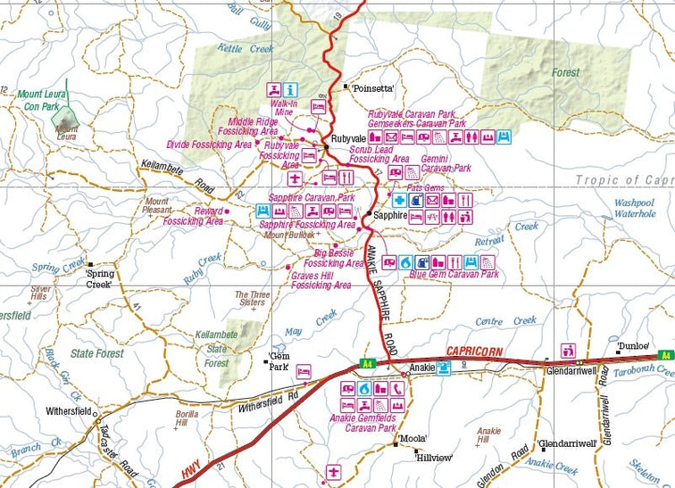 Central Queensland Map | Hema Maps - Maps | A247 Gear