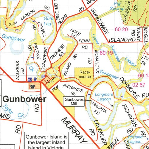 Cohuna - Echuca - Gunbower Map | Haymans Maps | A247 Gear