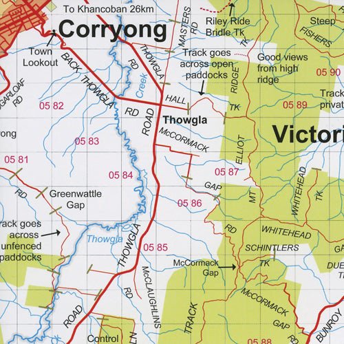 Corryong - Omeo - Thredbo Map | Rooftop Maps | A247 Gear