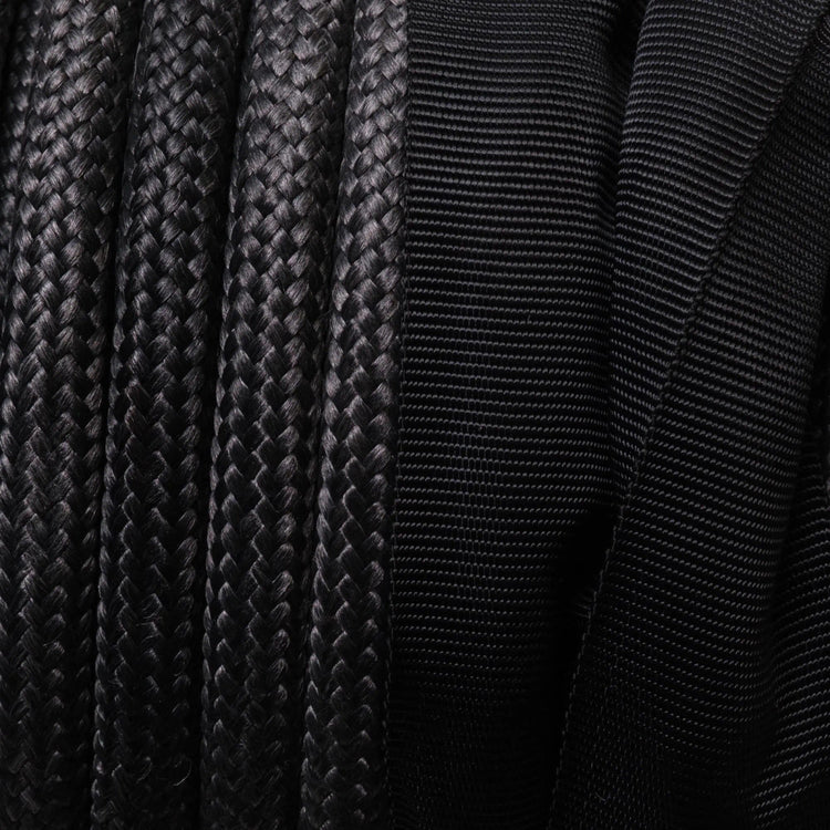 Double Braided Winch Rope - 30M - 8,000KG - Black | Saber Offroad | A247 Gear