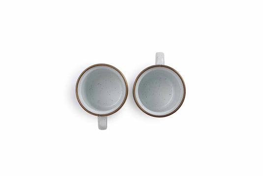 Barebones - Enamel Cup Set of 2 - Eggshell