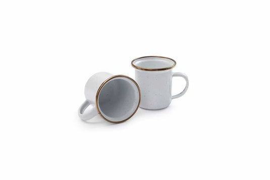 Barebones - Enamel Cup Set of 2 - Eggshell