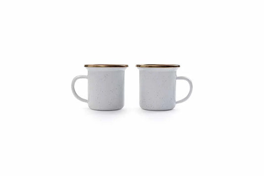 Barebones - Enamel Cup Set of 2 - Eggshell