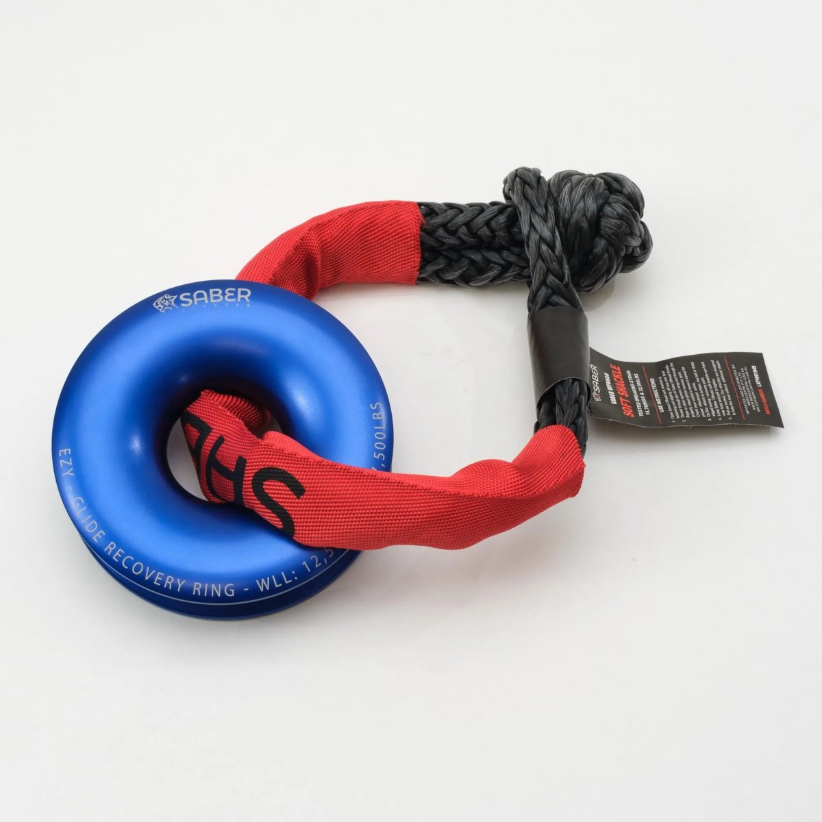 Ezy - Glide 12,500 WLL Recovery Ring , Bag & Sheath Soft Shackle | Saber Offroad | A247 Gear