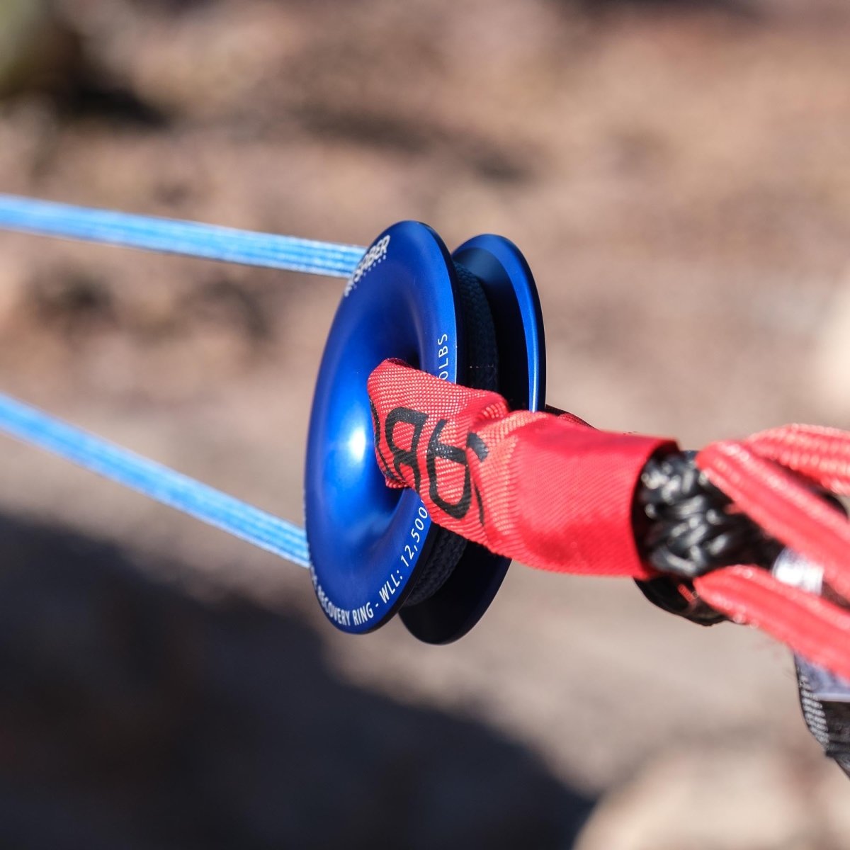 Ezy - Glide 12,500 WLL Recovery Ring , Bag & Twin Sheath Soft Shackles | Saber Offroad | A247 Gear