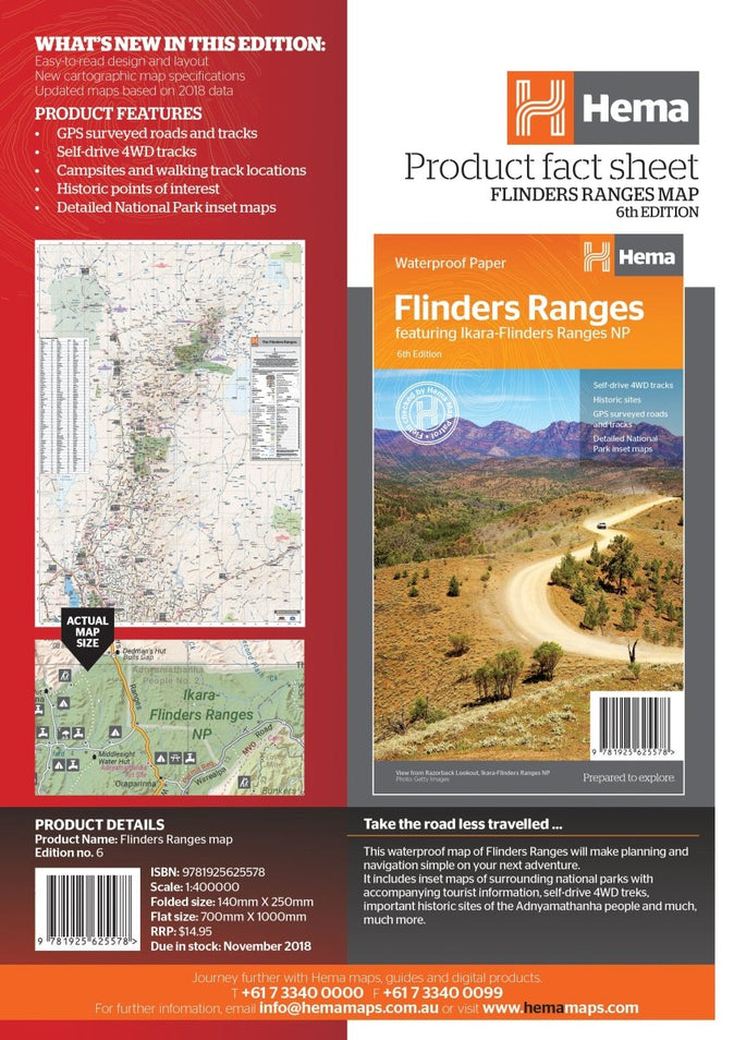 Flinders Ranges Map | Hema Maps - Maps | A247 Gear