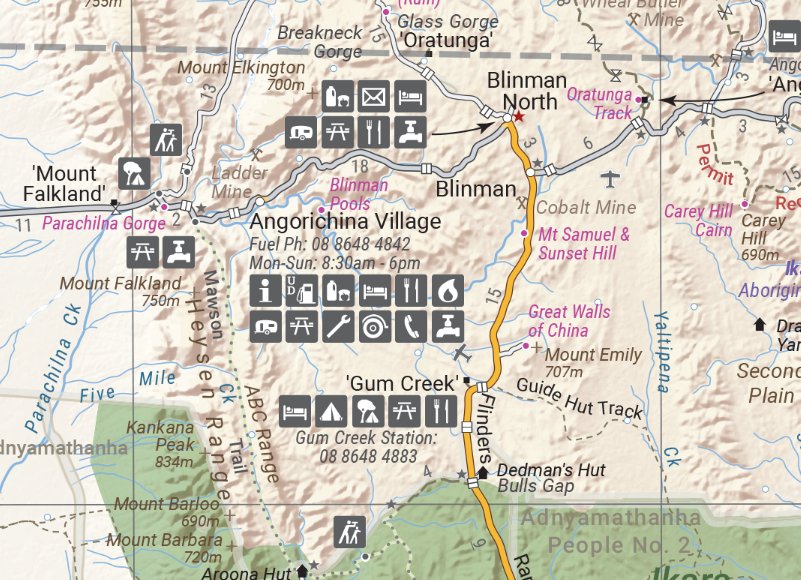 Flinders Ranges Wall Map | Hema Maps - Maps | A247 Gear