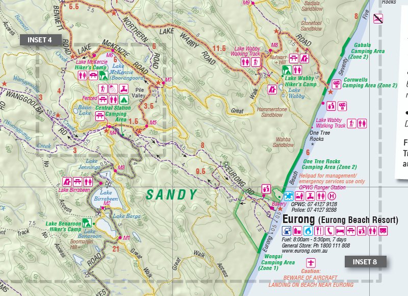 Fraser Island Wall Map | Hema Maps - Maps | A247 Gear