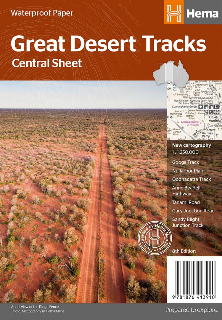 Great Desert Tracks Central Sheet - OE | Hema Maps - Maps | A247 Gear