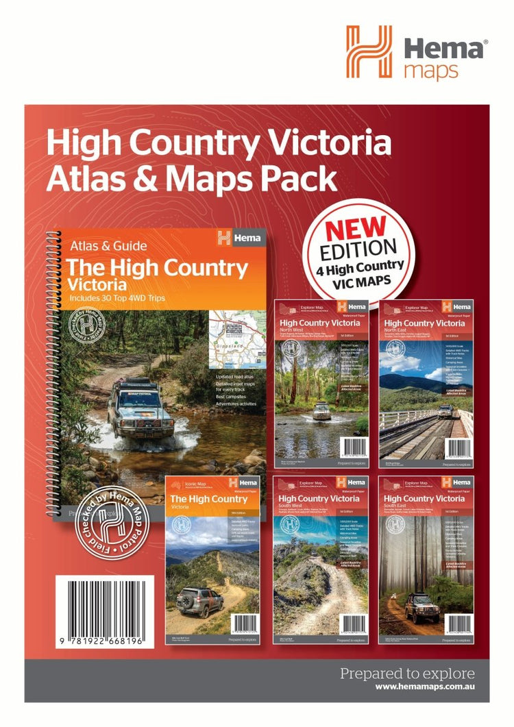 High Country Victoria Atlas & Maps Pack | Hema Maps - Maps | A247 Gear