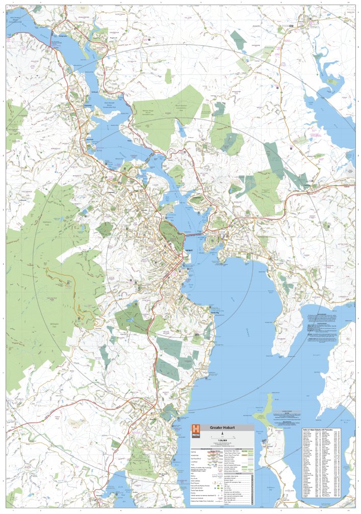 Hobart and Region Wall Map | Hema Maps - Maps | A247 Gear