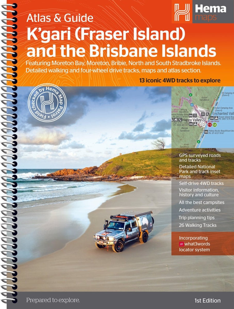 K'gari (Fraser Island) Atlas & Guide | Hema Maps - Books | A247 Gear