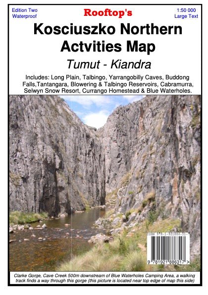 Kosciuszko Northern Activities Map | Rooftop Maps | A247 Gear