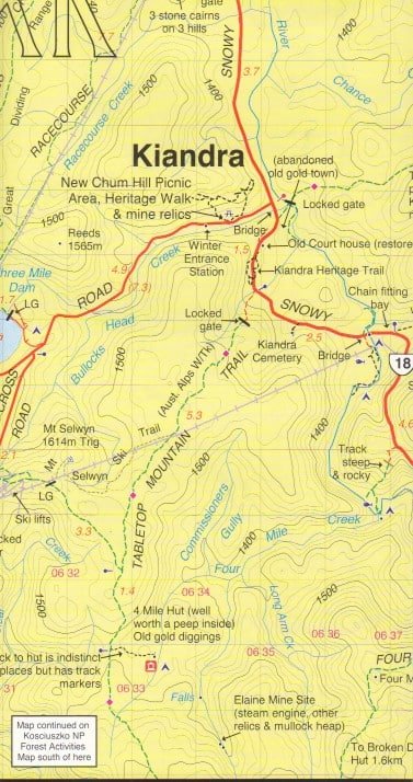 Kosciuszko Northern Activities Map | Rooftop Maps | A247 Gear