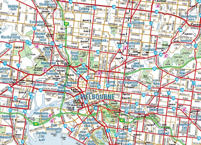 Melbourne and Regional Wall Map | Hema Maps - Maps | A247 Gear