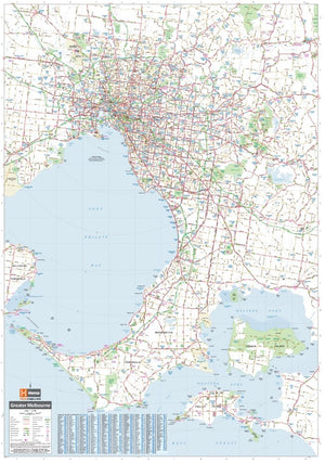 Melbourne and Regional Wall Map | Hema Maps - Maps | A247 Gear