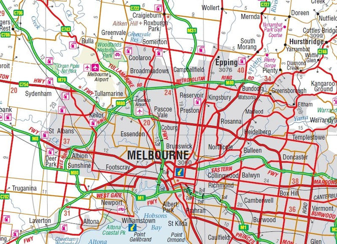 Melbourne & Region Map | Hema Maps - Maps | A247 Gear