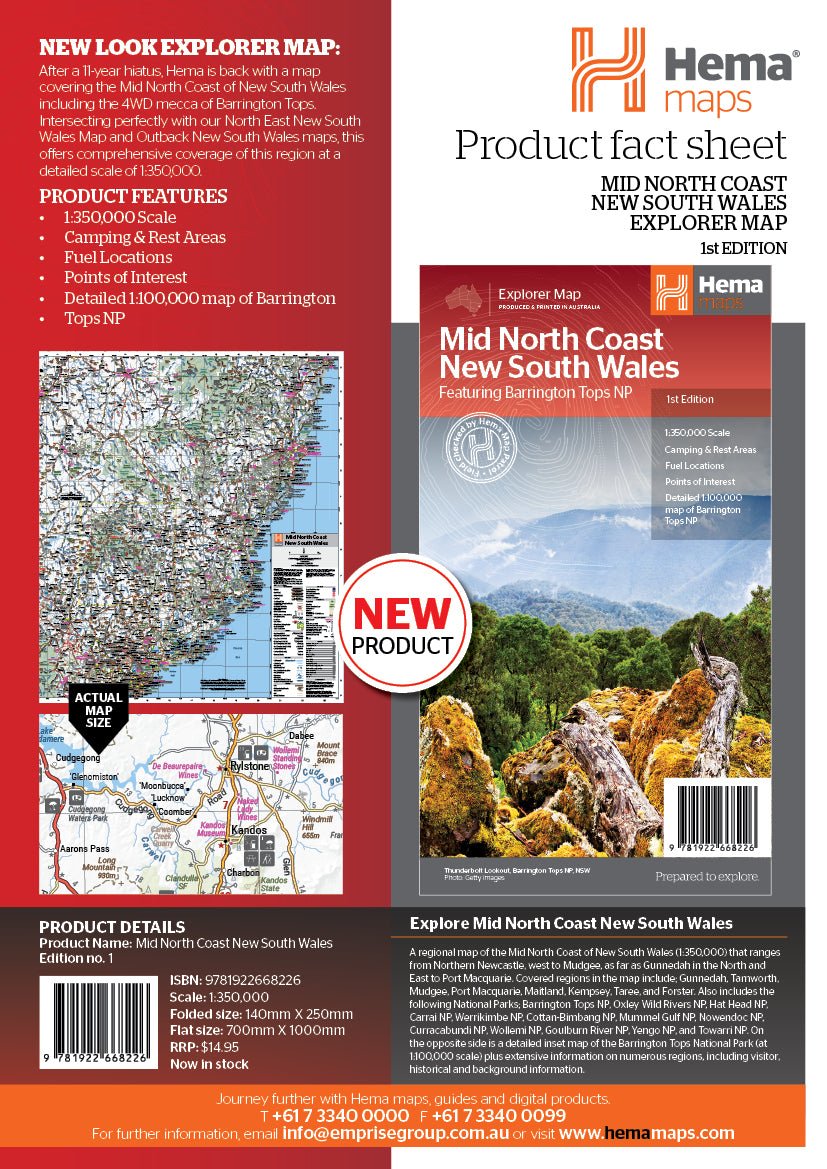 Mid North Coast New South Wales Map | Hema Maps - Maps | A247 Gear