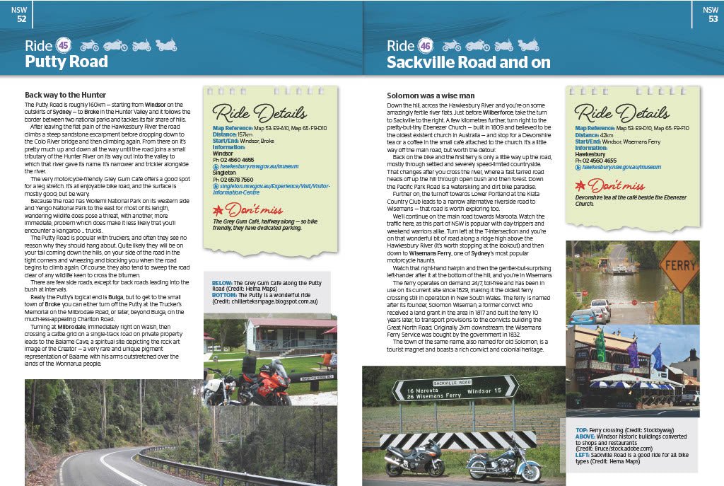 Motorcycle Adventures Top 200 Rides + Australia Road & 4WD Handy Atlas Bundle | Hema Maps - Books | A247 Gear