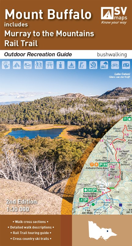 Mount Buffalo Map & Recreation Guide | Spatial Vision | A247 Gear