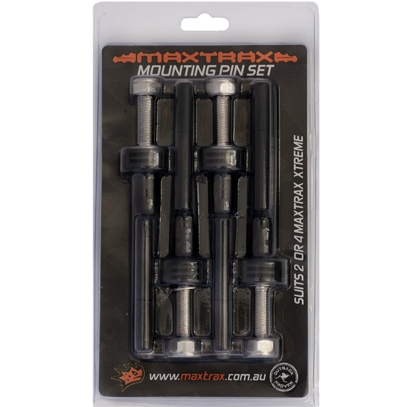MAXTRAX Mounting Pin Set 40mm - Holds 2x MK2 or Xtreme