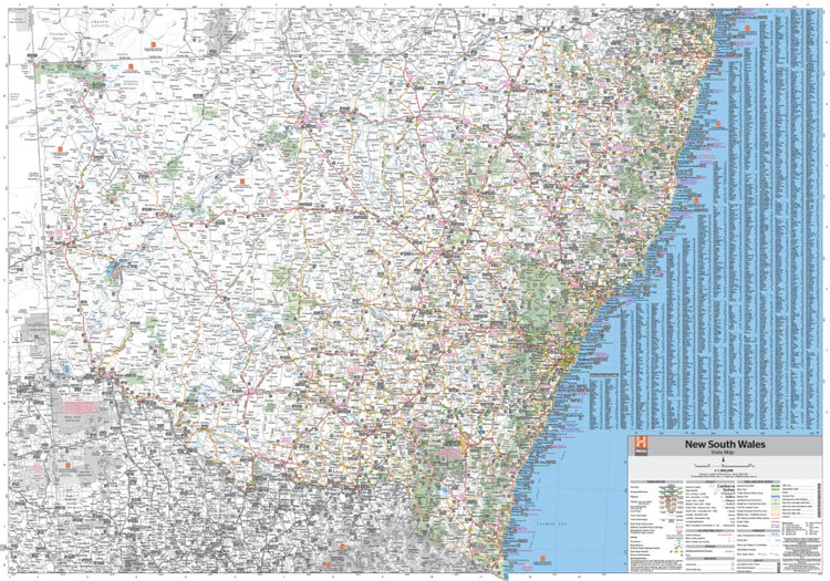 New South Wales State Wall Map | Hema Maps - Maps | A247 Gear