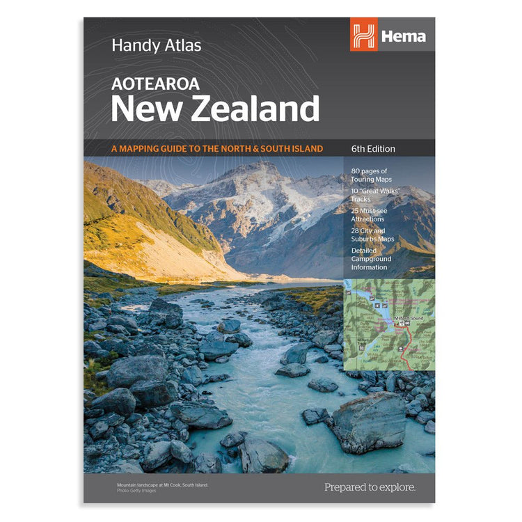 New Zealand Handy Atlas (Aotearoa) | Hema Maps - Books | A247 Gear