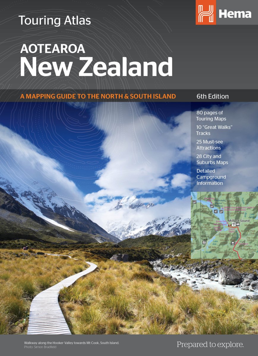 New Zealand Touring Atlas (Aotearoa) | Hema Maps - Books | A247 Gear