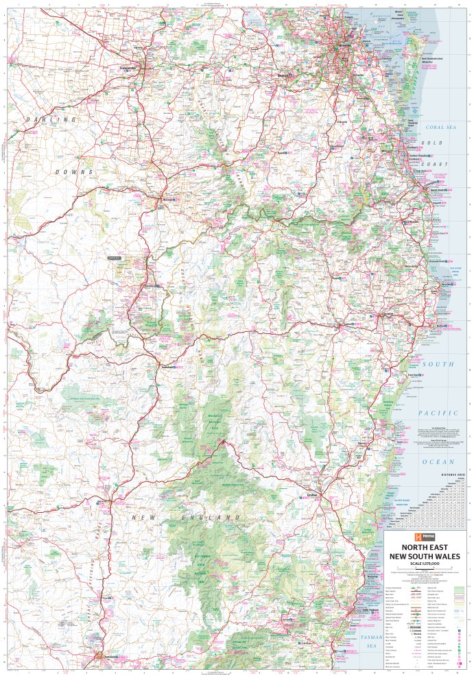 North East New South Wales Map | Hema Maps - Maps | A247 Gear