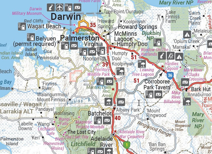 Northern Territory Wall Map | Hema Maps - Maps | A247 Gear