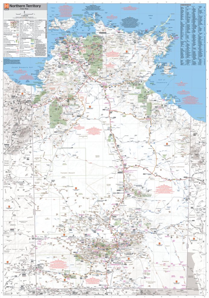 Northern Territory Wall Map | Hema Maps - Maps | A247 Gear