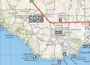 Nullarbor Plain - Eastern Map - Border Village to Port Pirie | Hema Maps - Maps | A247 Gear