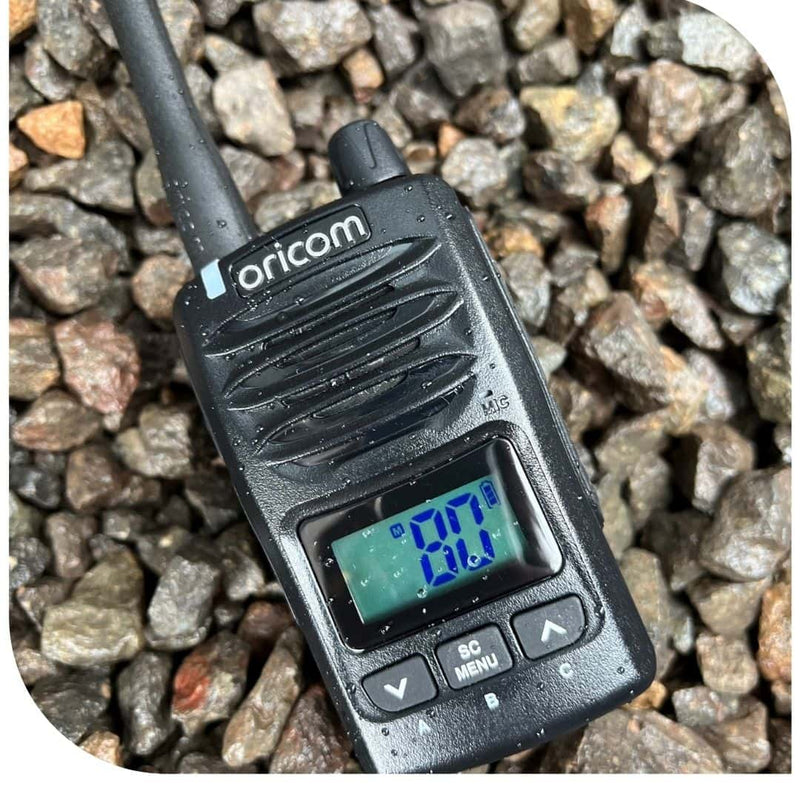 Load image into Gallery viewer, Oricom DTX600 Waterproof 5 Watt Handheld UHF CB Radio
