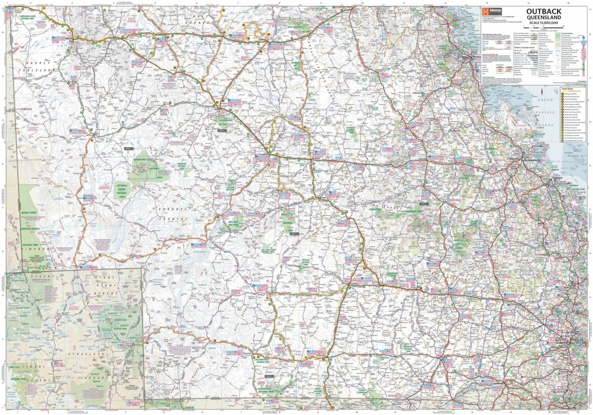 Outback Queensland Map - OE | Hema Maps - Maps | A247 Gear