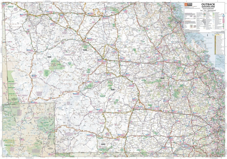 Outback Queensland Map - OE | Hema Maps - Maps | A247 Gear