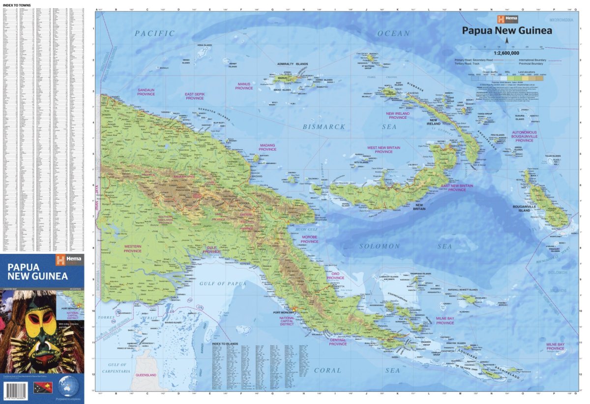 Papua New Guinea Map (4th edition) | Hema Maps - Maps | A247 Gear