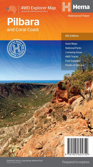 Pilbara & Coral Coast Map | Hema Maps - Maps | A247 Gear