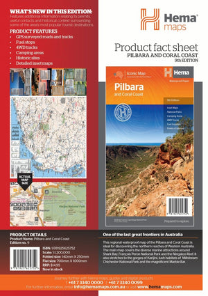 Pilbara & Coral Coast Map | Hema Maps - Maps | A247 Gear