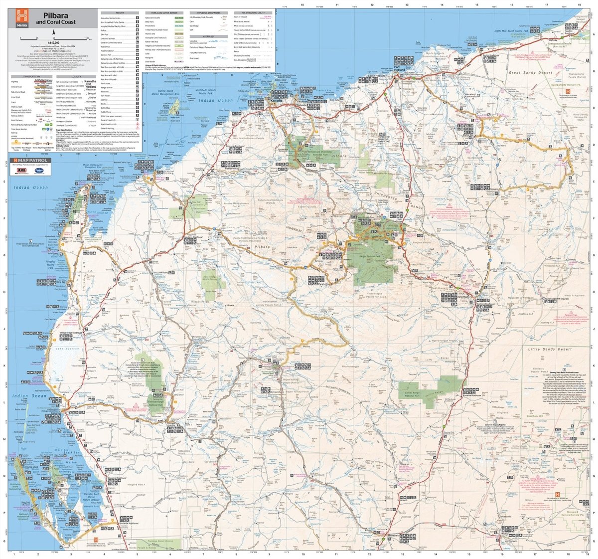 Pilbara Wall Map | Hema Maps - Maps | A247 Gear