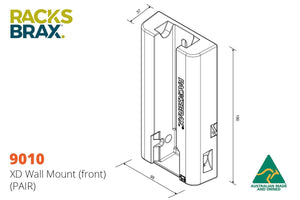 RACKS BRAX XD HITCH WALL MOUNT PACK 9010 | Racks Brax | A247 Gear