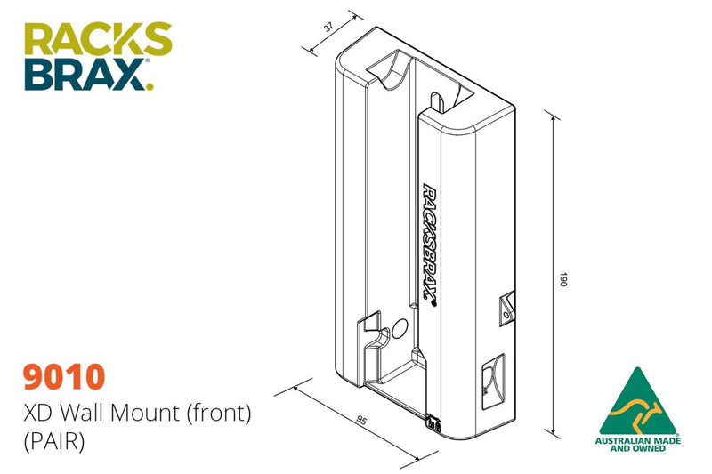 Load image into Gallery viewer, RACKS BRAX XD HITCH WALL MOUNT PACK 9010 | Racks Brax | A247 Gear

