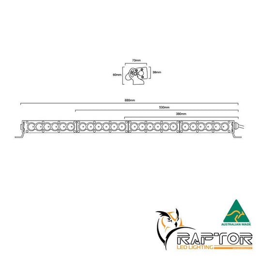 Raptor 120W 25? LED Light bar | Ultra Vision | A247 Gear