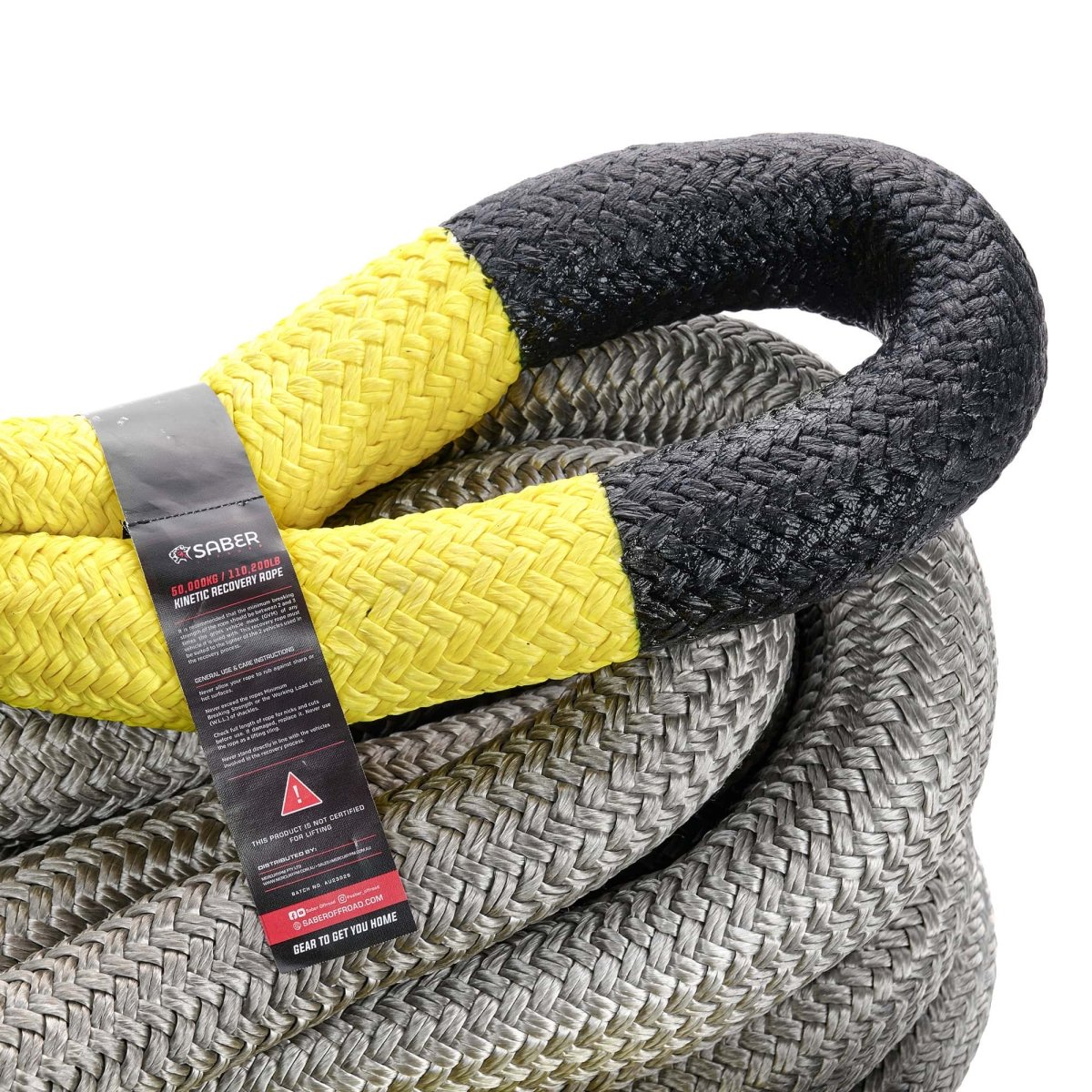 Saber Kinetic Recovery Rope - 50,000KG | Saber Offroad | A247 Gear