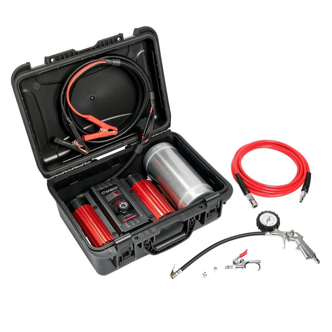 Saber Select Series Twin Air Compressor with Hard Case & Inflation Kit ...