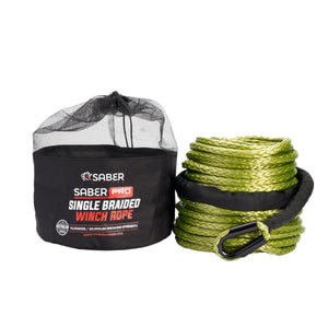 Saber Single Braided Winch Rope - 30M – 9,500KG | Saber Offroad | A247 Gear