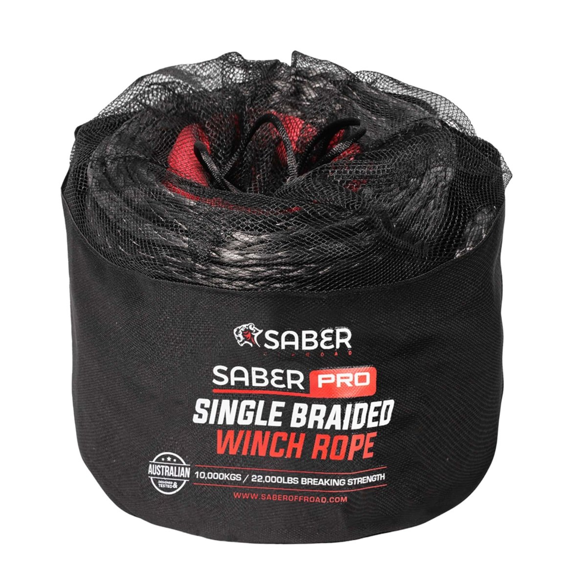 Saber Single Braided Winch Rope - 30M – 9,500KG | Saber Offroad | A247 Gear