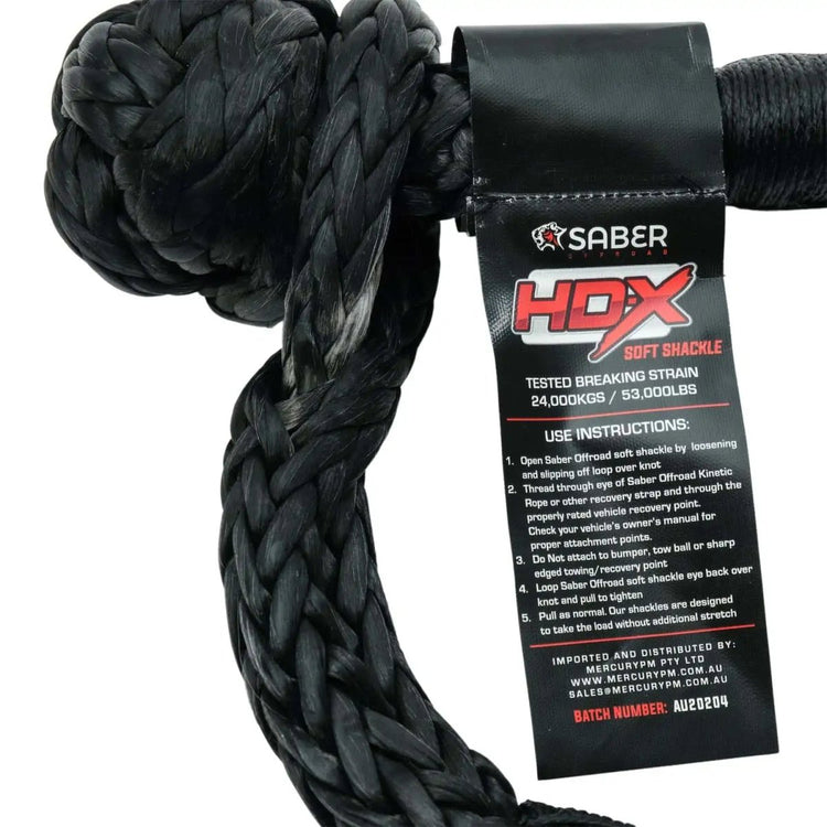 SaberPro HDX Technora Bound Soft Shackle - 24,000KG | Saber Offroad | A247 Gear