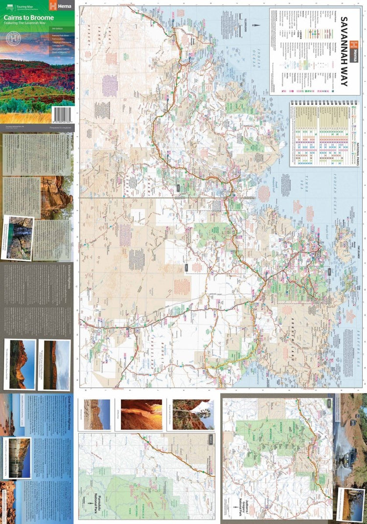 Savannah Way - Cairns to Broome Map | Hema Maps - Maps | A247 Gear